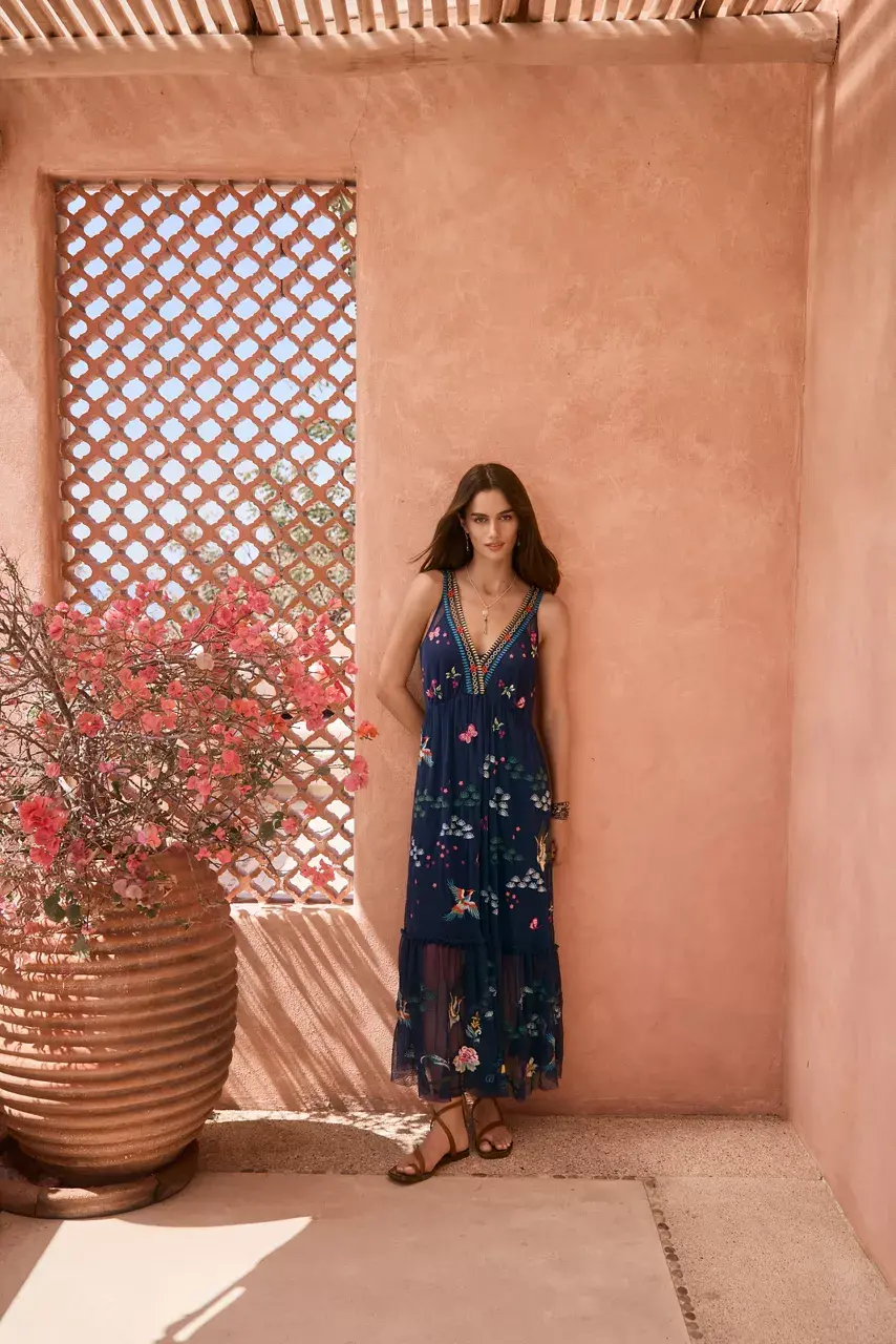 johnny was ZINOVIAH MESH DRESS Blue Nights