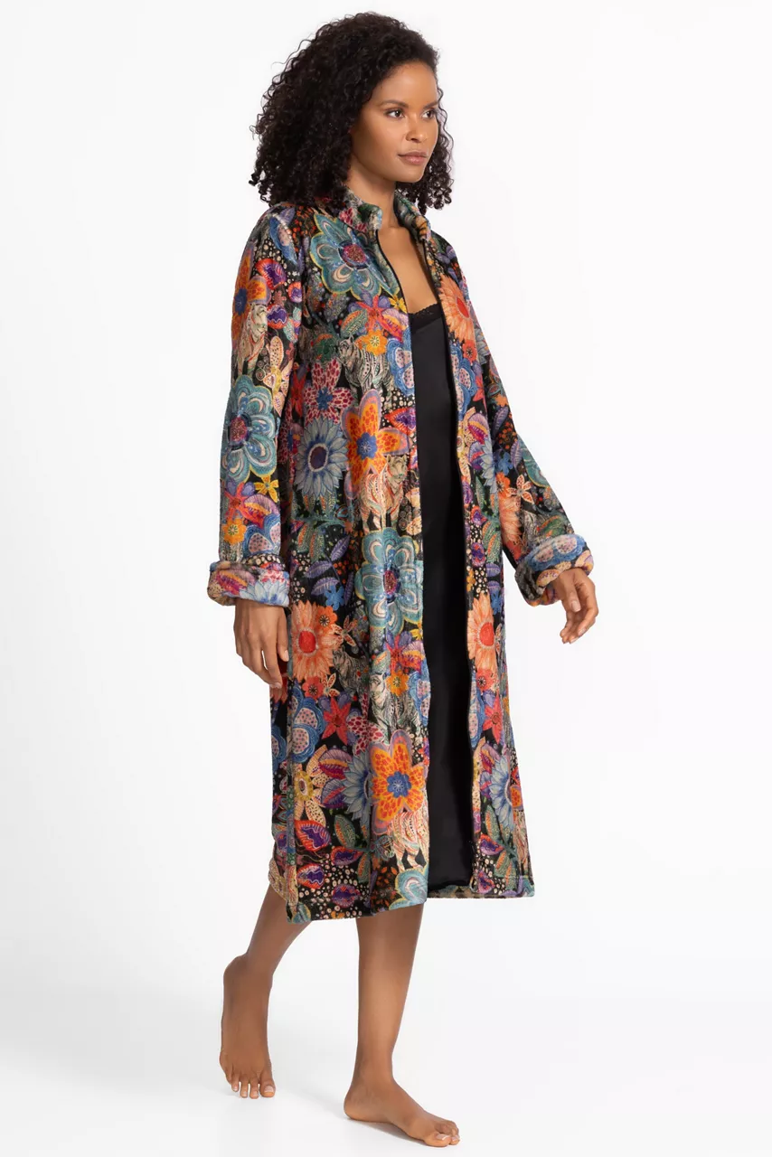 Johnny Was ZIP UP ROBE Caetana Allover Print
