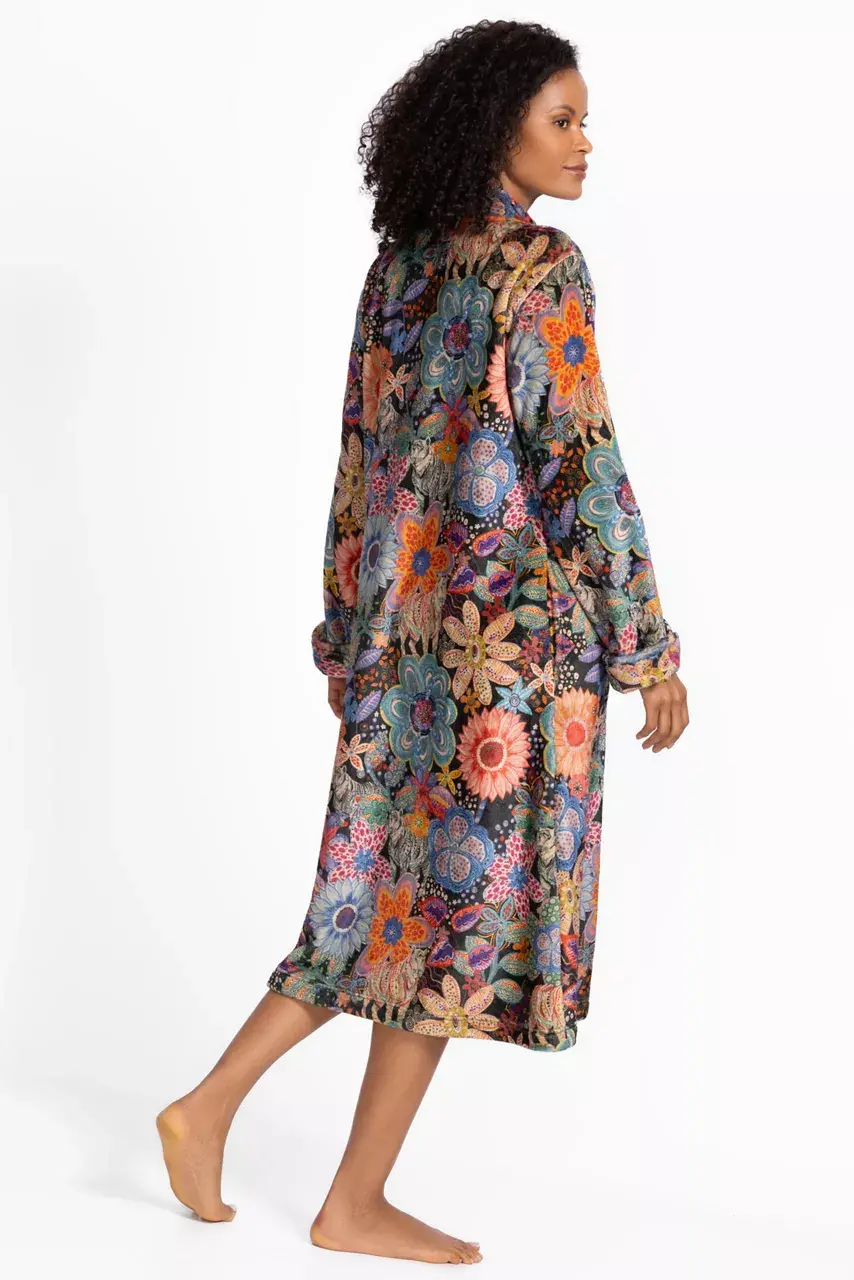 Johnny Was ZIP UP ROBE Caetana Allover Print