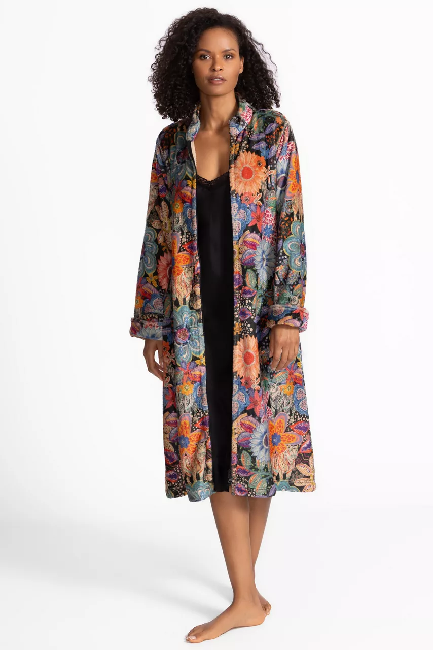johnny was ZIP UP ROBE Caetana Allover Print