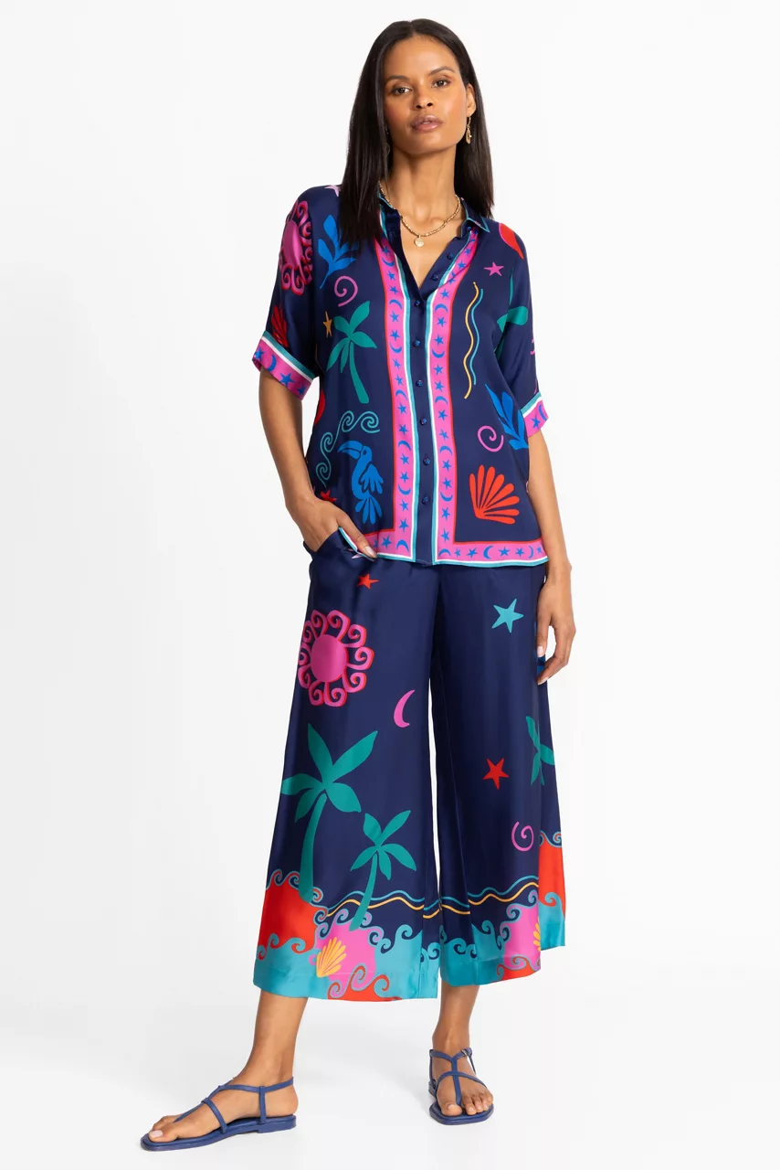 Johnny Was JULISSA CROPPED EASY PANT Palomas Island