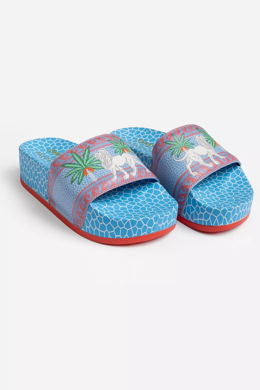 Johnny Was JW X PAOLITA PLATFORM POOL SLIDE Circes Ocean