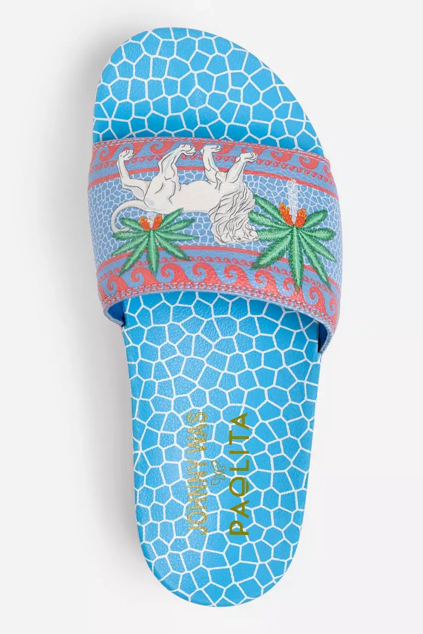 Johnny Was JW X PAOLITA PLATFORM POOL SLIDE Circes Ocean