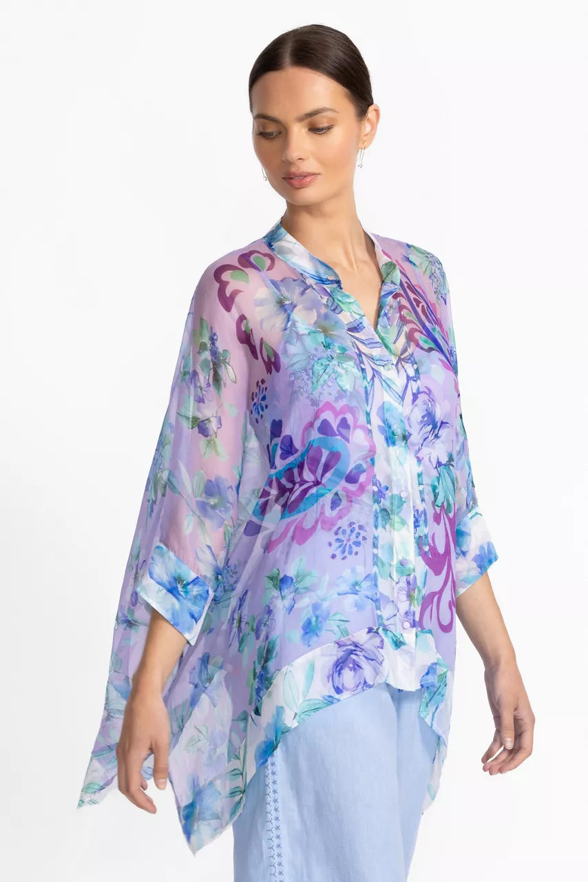 johnny was KATIA OVERSIZED CONTRAST BLOUSE Rose Of Sharon (purple)