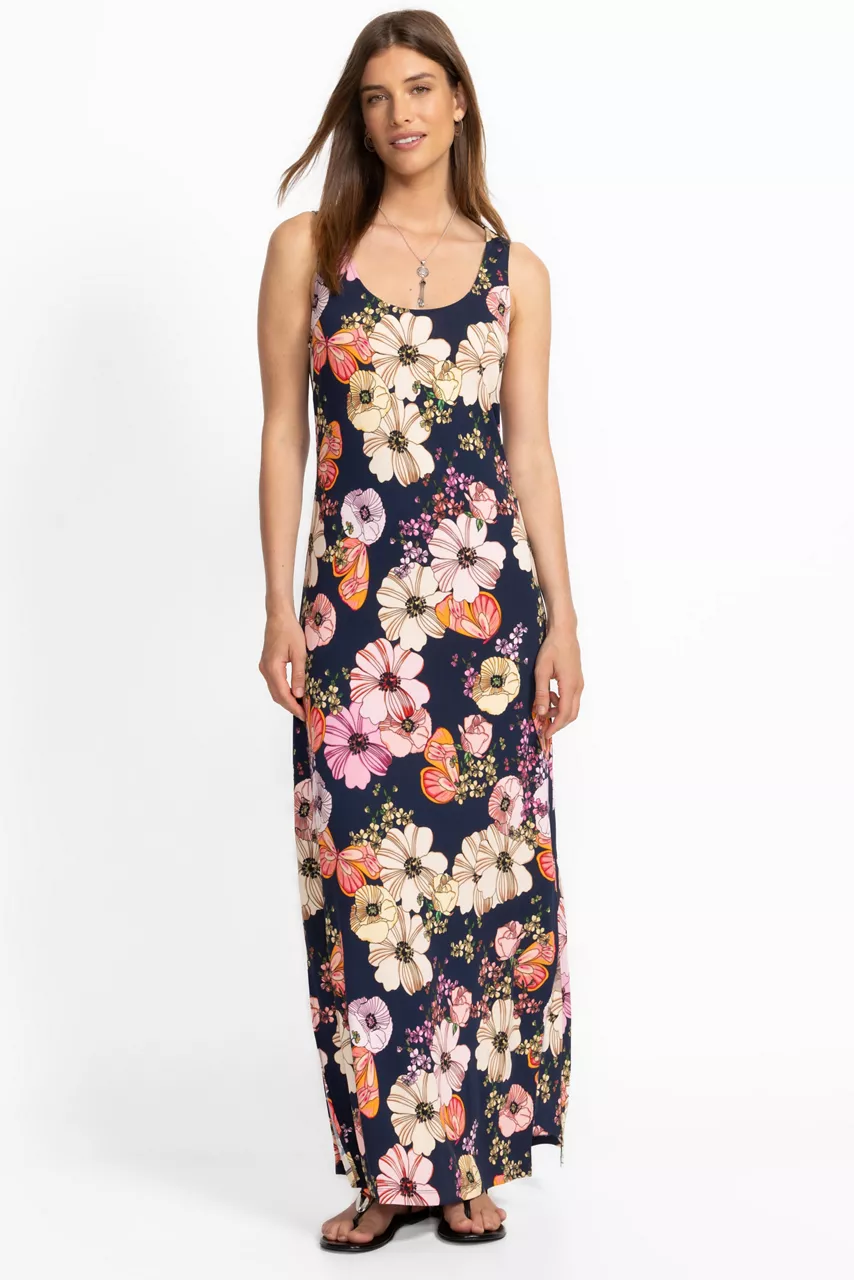 Johnny Was KHAI TANK MAXI DRESS Rosabelia Dress Blues