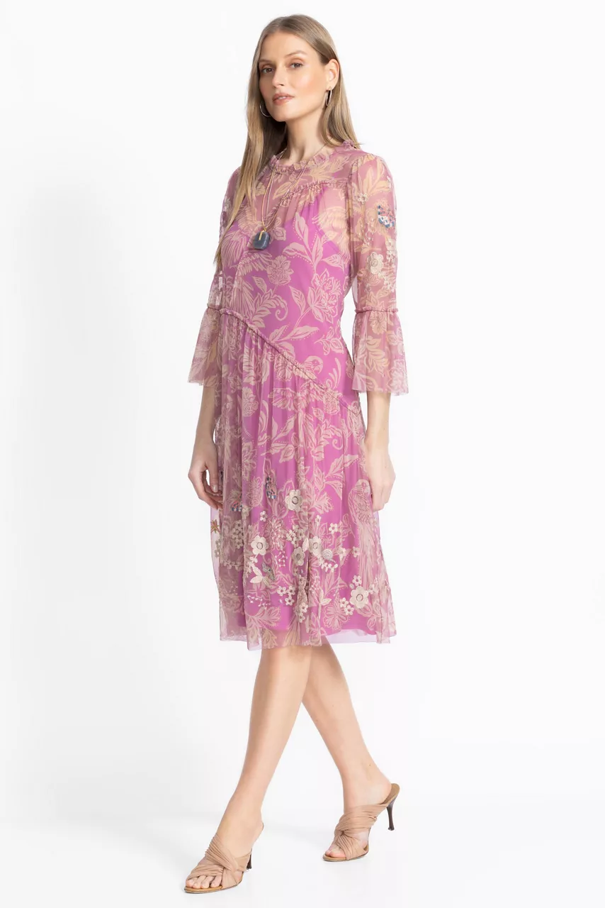 Johnny Was MAZZY ARCHING RUFFLES DRESS Noah Blushing