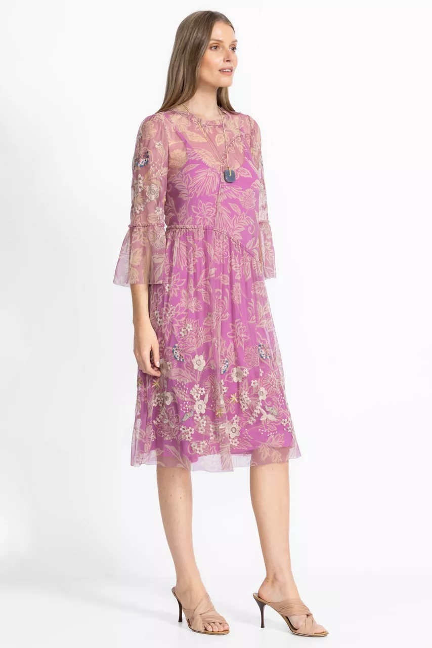 Johnny Was MAZZY ARCHING RUFFLES DRESS Noah Blushing