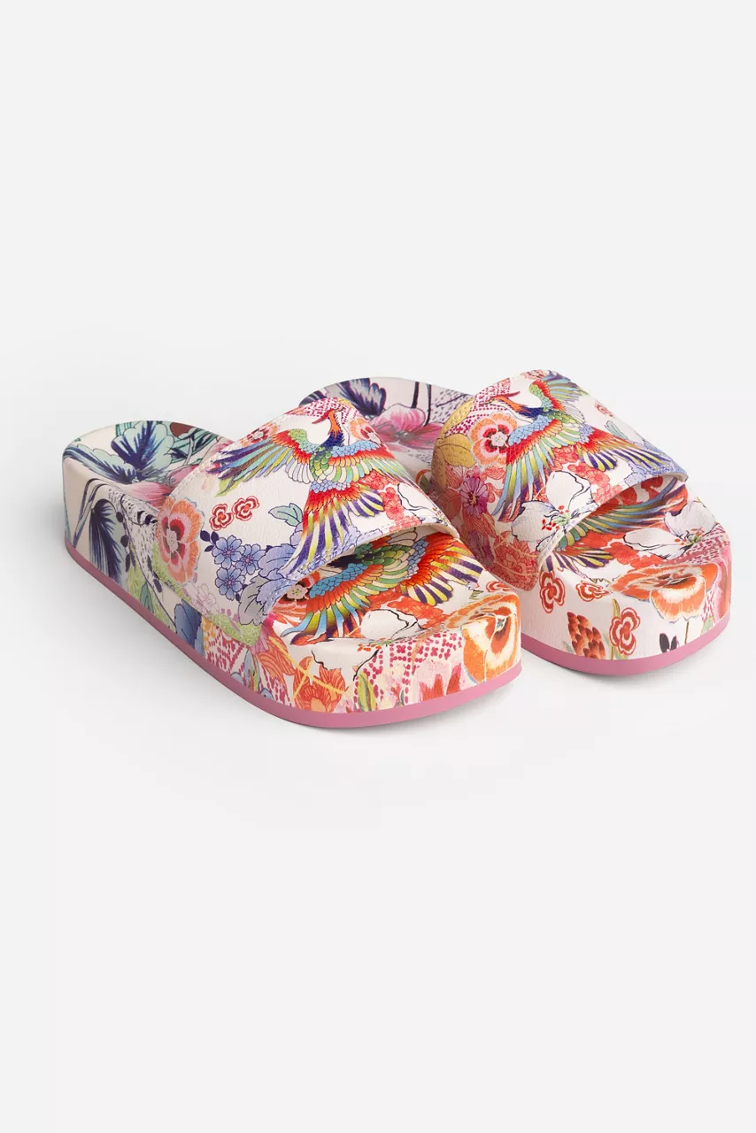 Johnny Was MCDREAMER PLATFORM POOL SLIDE Mcdreamer Print