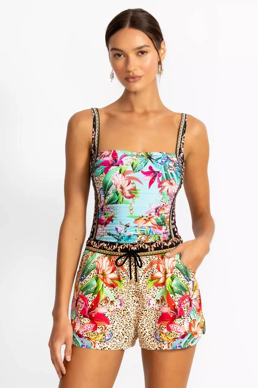 johnny was MILLER BOARD SHORTS Miller Tigre Scarf Print