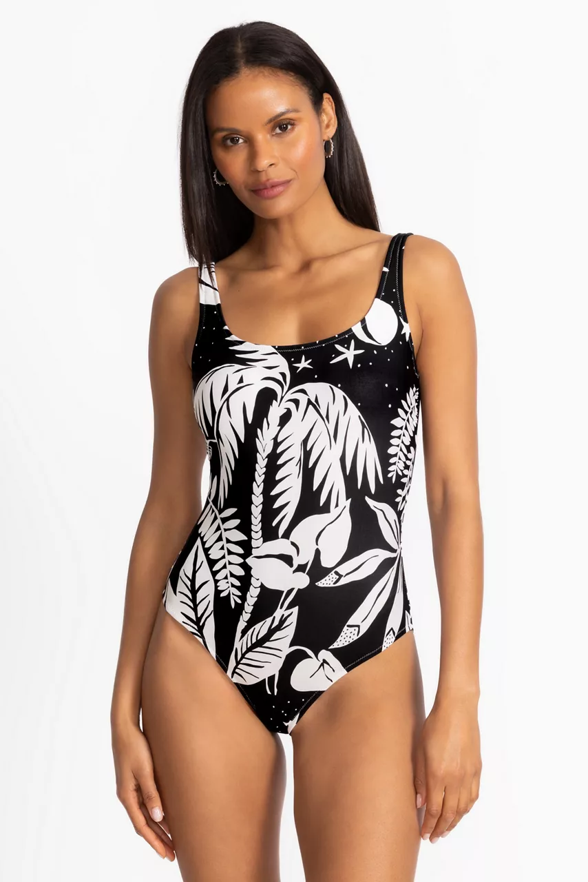 johnny was PALMAS TANK ONE PIECE Palmas Black White