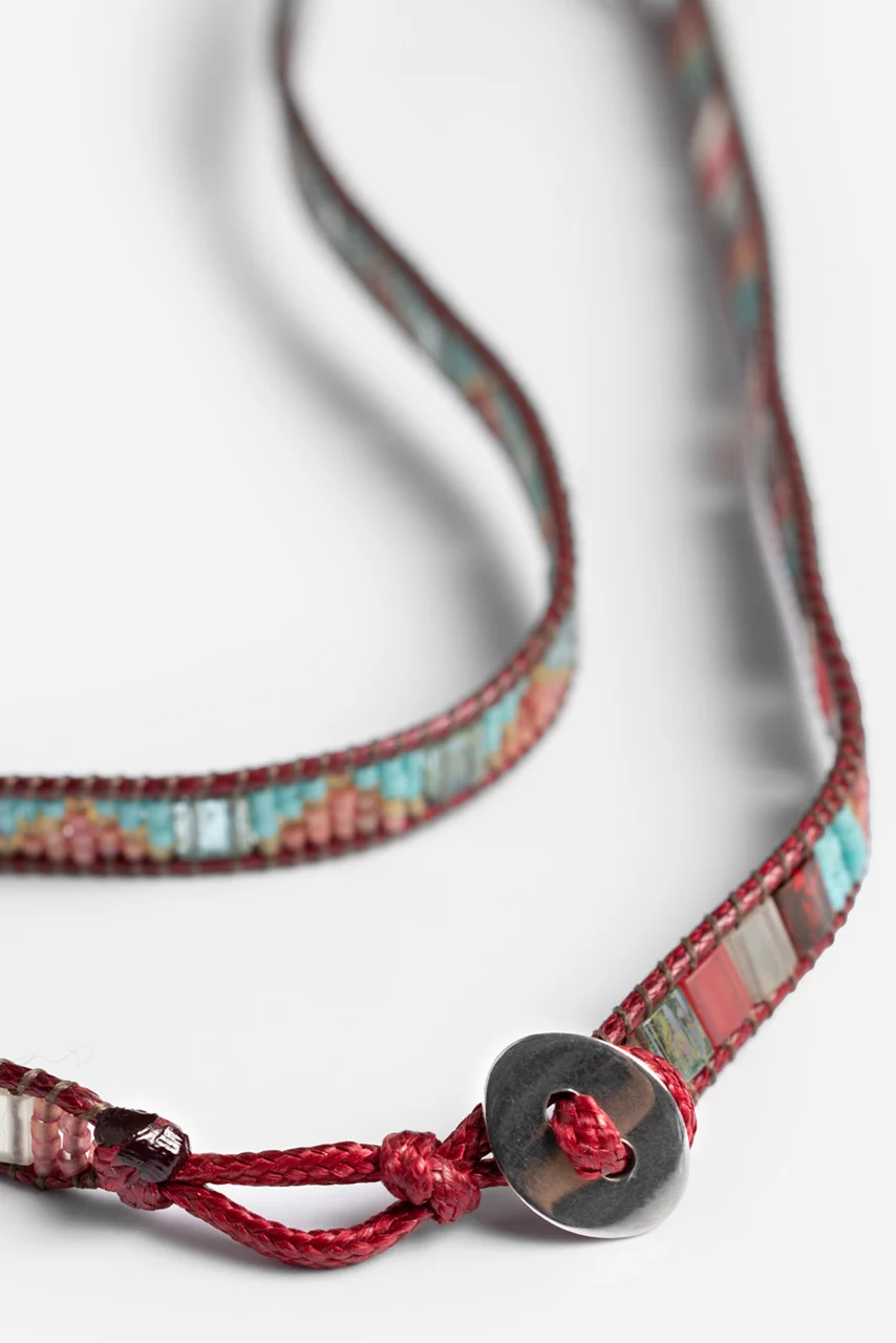 Johnny Was SANTA FE BURGUNDY WRAP BRACELET Assorted