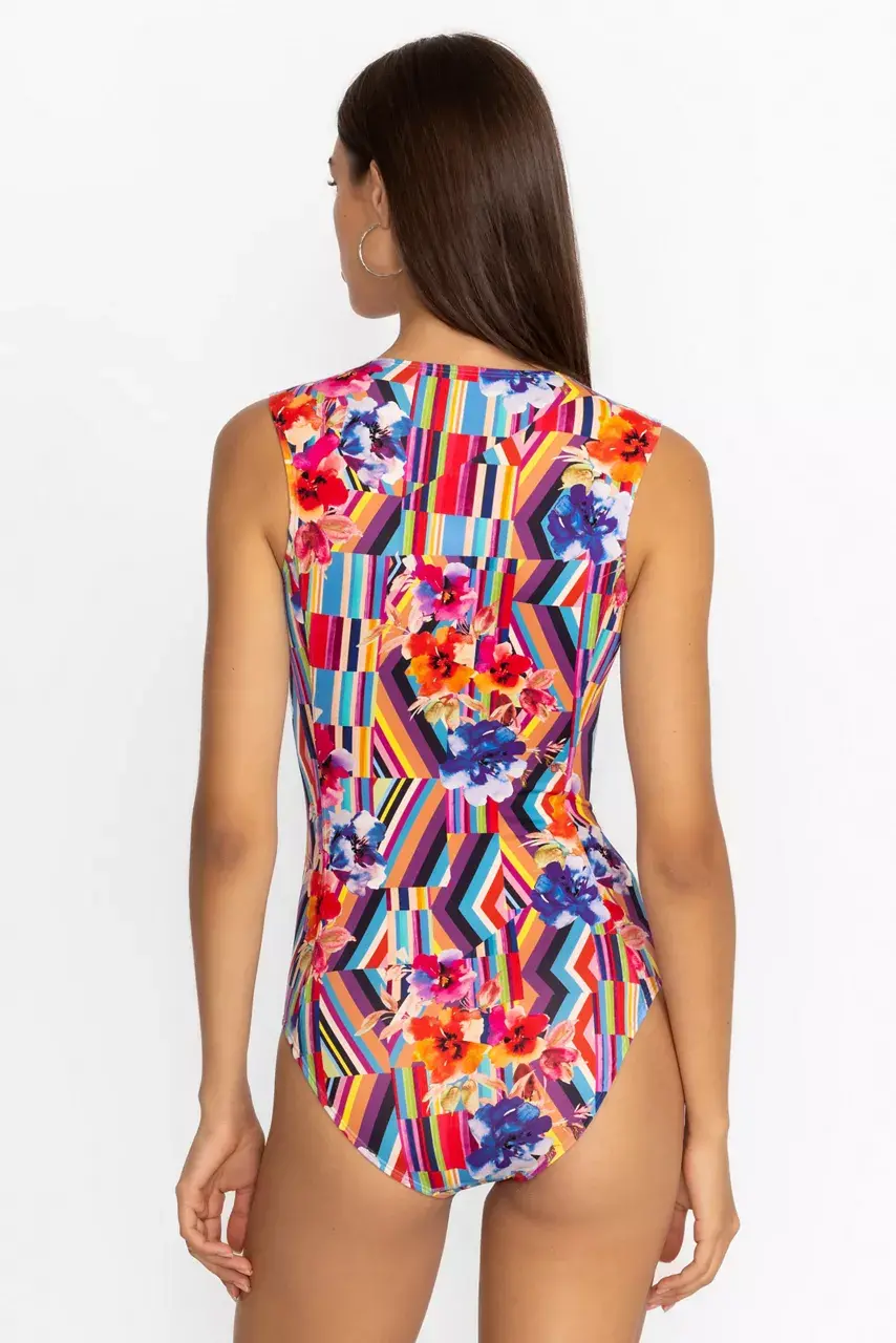 Johnny Was SUMMER STRIPES SLEEVELESS ONE PIECE Summer Stripes