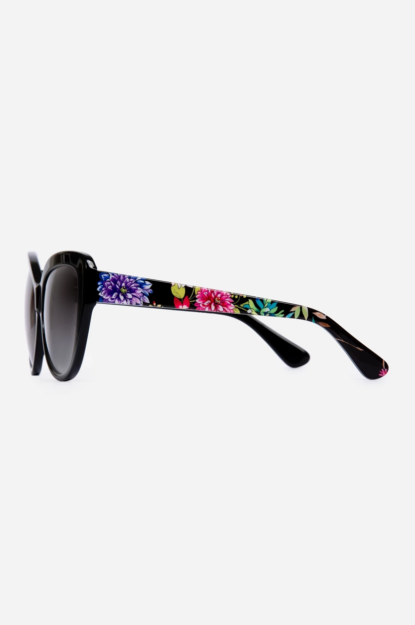 Johnny Was Sydnee Sunglasses Black Printed Dreamer Noir