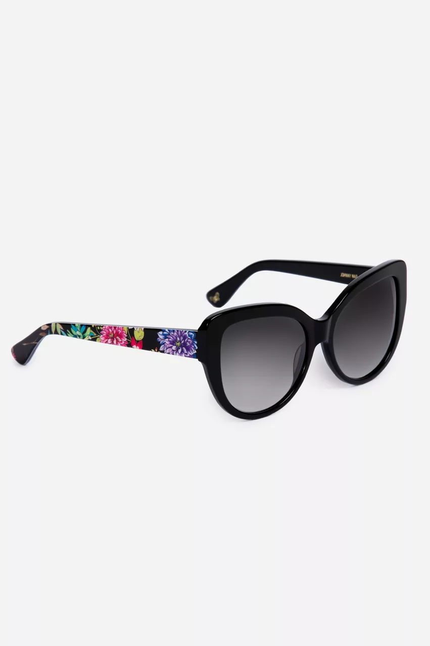 Johnny Was Sydnee Sunglasses Black Printed Dreamer Noir
