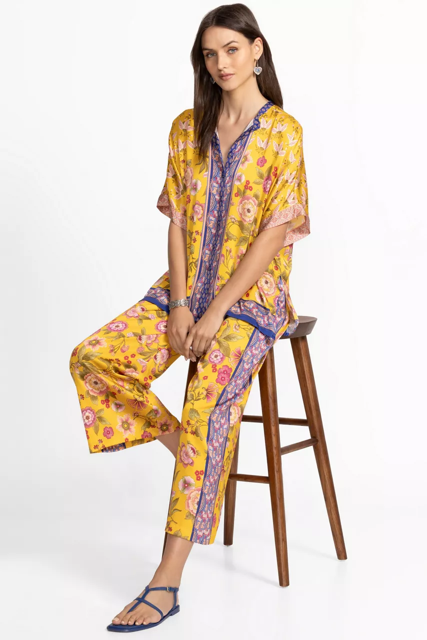 Johnny Was THE AUDREY SHORT SLEEVE MANDARIN COLLAR Camara