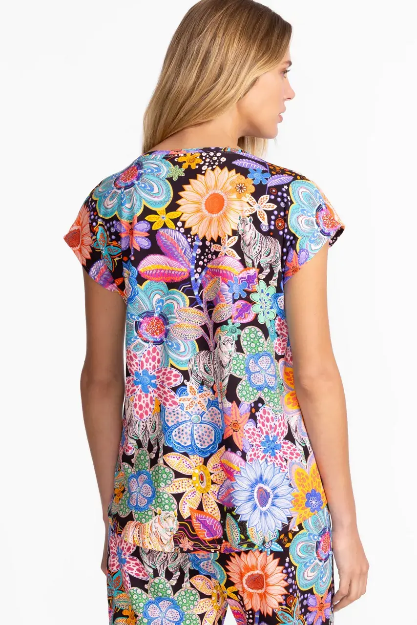 Johnny Was The Bobbie Crop Set Caetana Allover Print