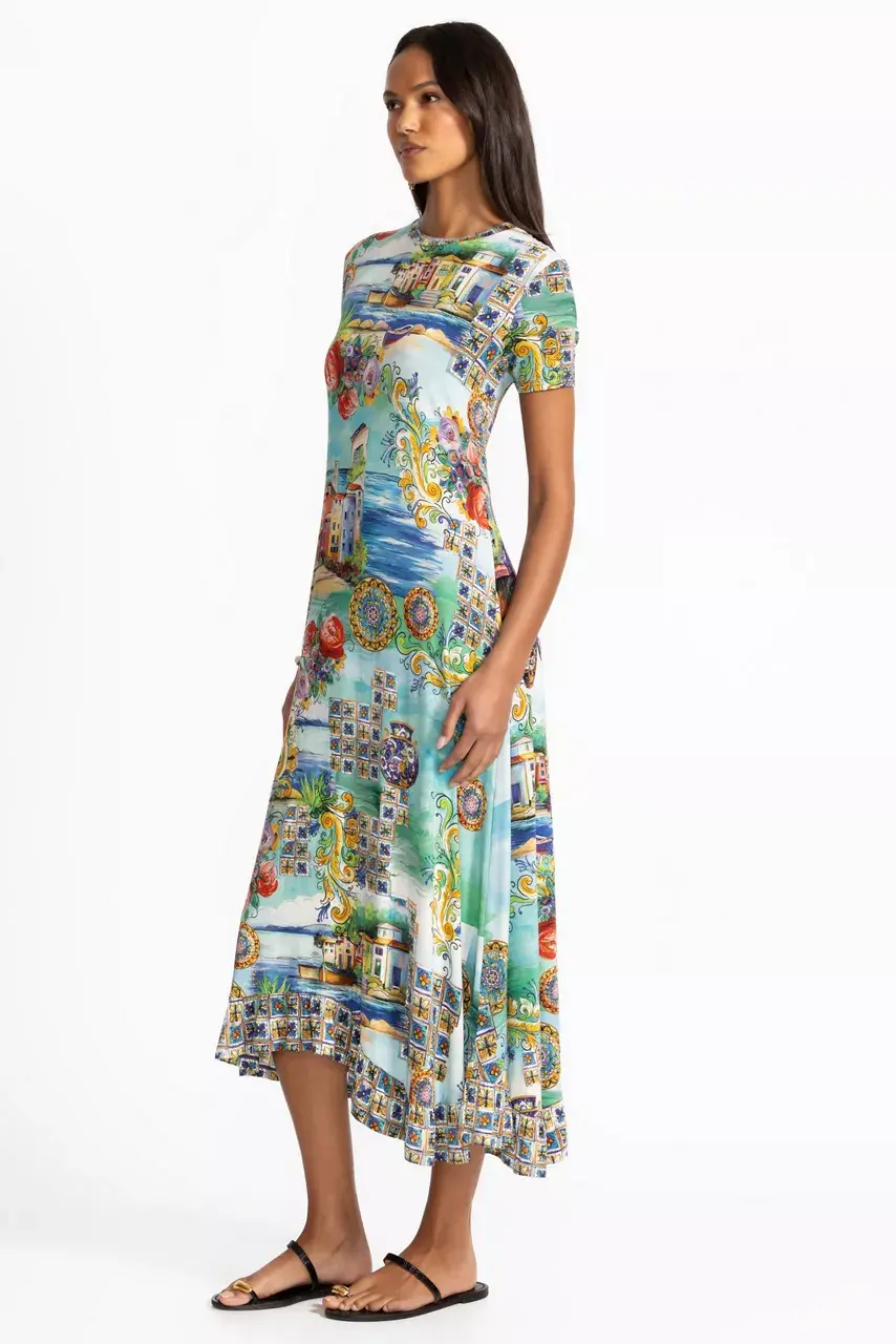 Johnny Was THE JANIE FAVORITE ASYMMETRIC HEM SHORT DRESS Christy