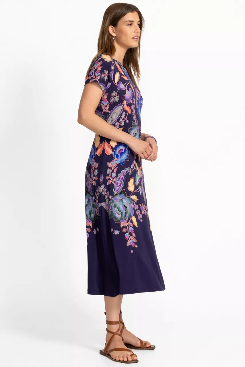 Johnny Was THE JANIE FAVORITE BOATNECK CAP SLEEVE DRESS Stevies Garden