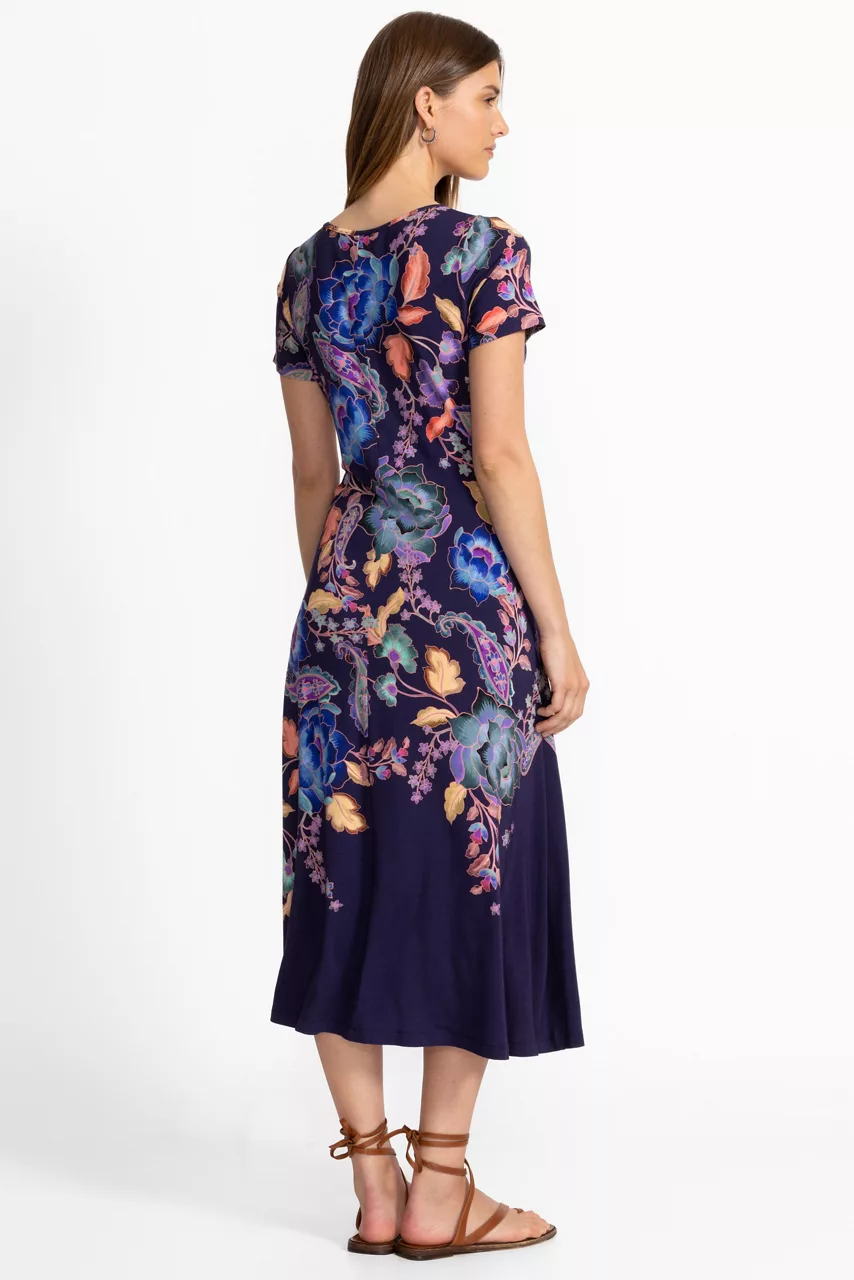 Johnny Was THE JANIE FAVORITE BOATNECK CAP SLEEVE DRESS Stevies Garden