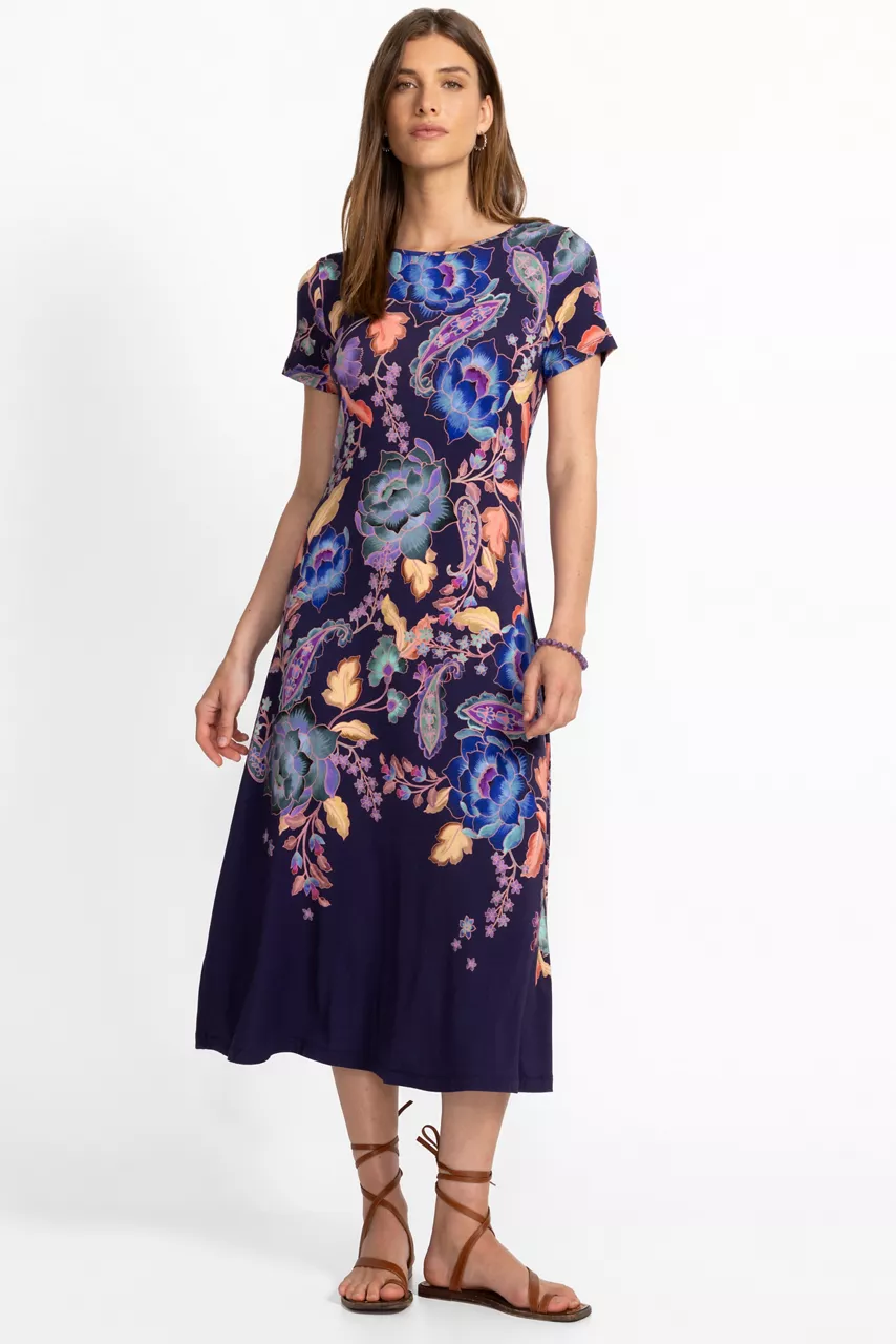 johnny was THE JANIE FAVORITE BOATNECK CAP SLEEVE DRESS Stevies Garden