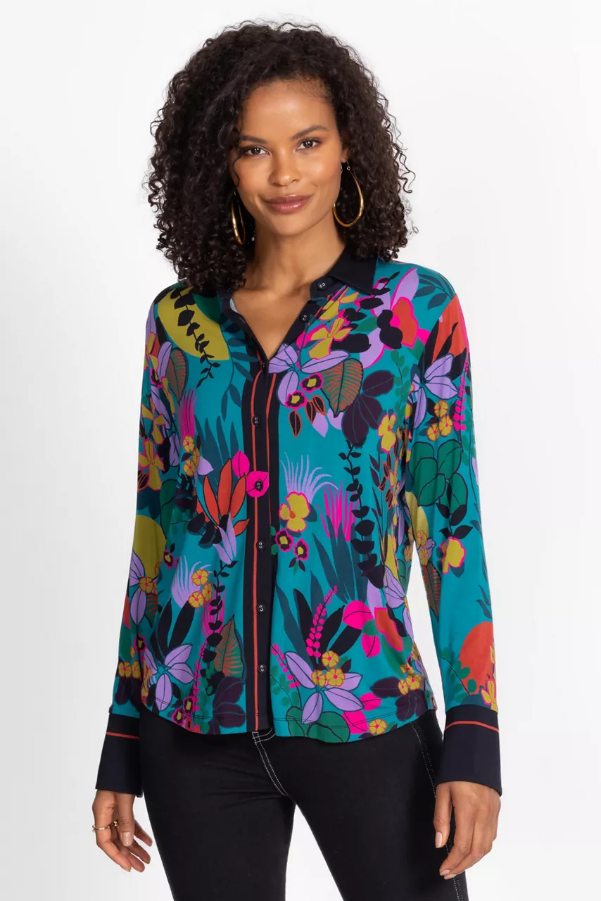 Johnny Was THE JANIE FAVORITE BUTTON FRONT SHIRT House Of Flores