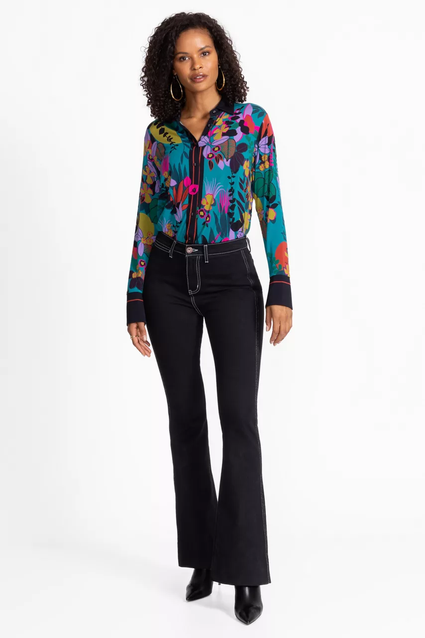 Johnny Was THE JANIE FAVORITE BUTTON FRONT SHIRT House Of Flores