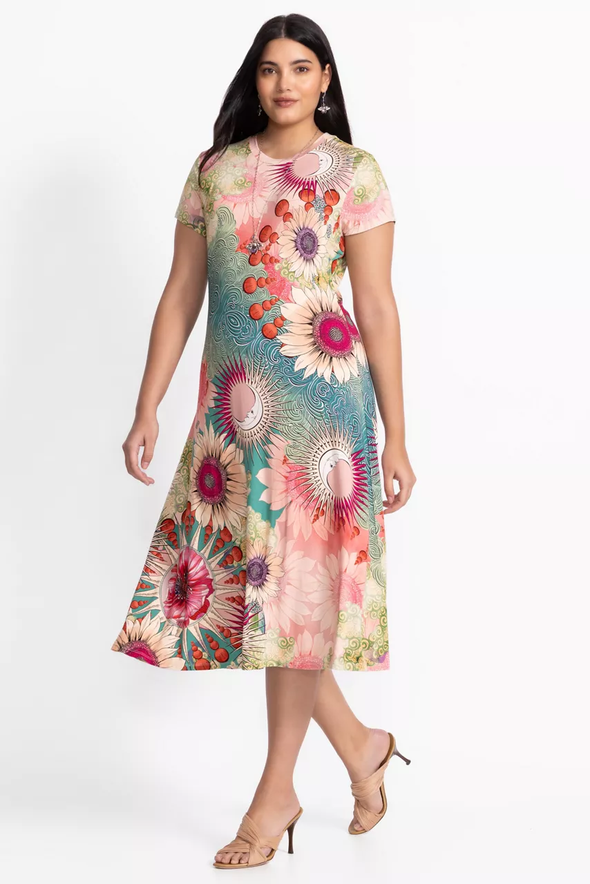 Johnny Was THE JANIE FAVORITE CAP SLEEVE DRESS Emily