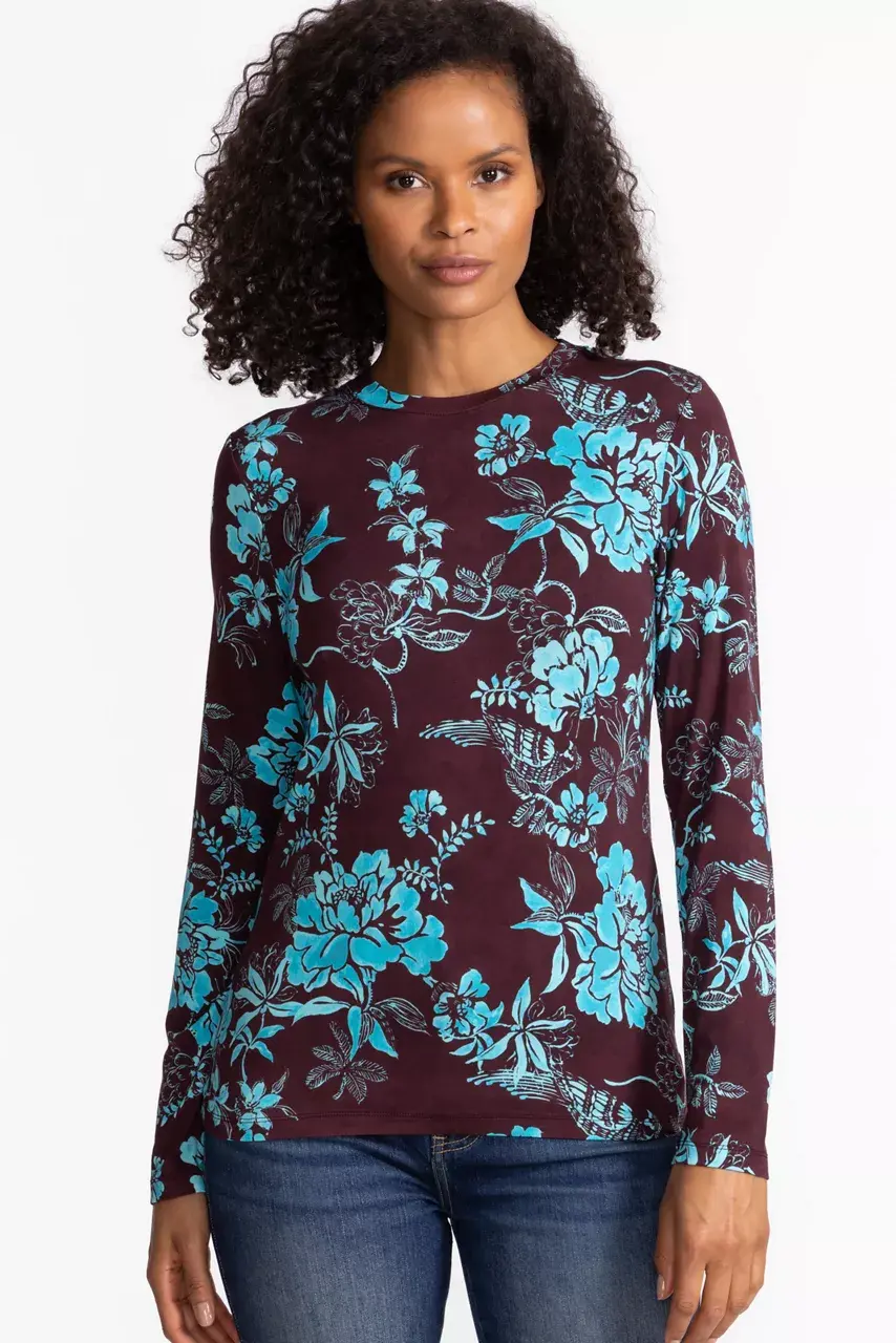 Johnny Was THE JANIE FAVORITE FITTED LONG SLEEVE TEE Alexandria