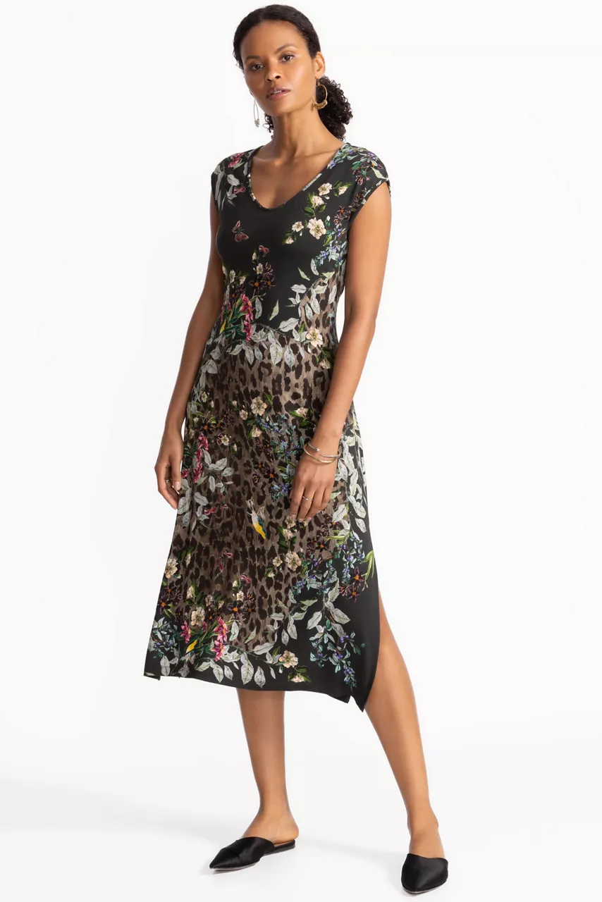 johnny was THE JANIE FAVORITE HIGH SLIT KNIT DRESS Ash Bird