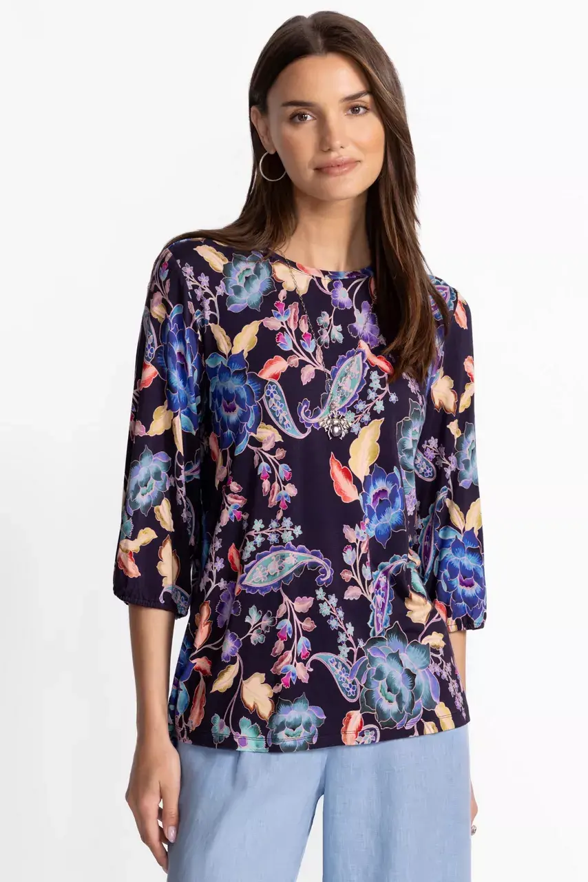 Johnny Was THE JANIE FAVORITE PUFF SLEEVE TOP Stevies Garden