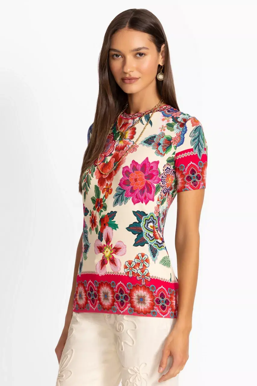 Johnny Was The Janie Favorite Short Sleeve Crew Neck Tee