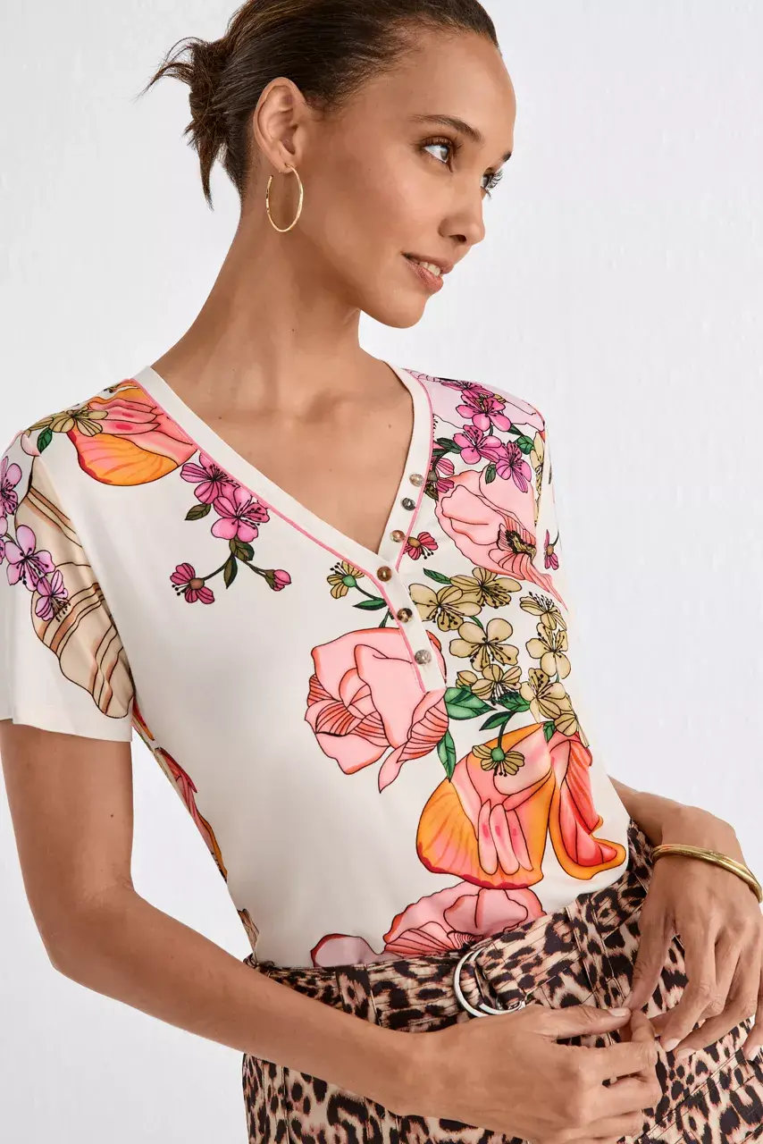 johnny was THE JANIE FAVORITE SHORT SLEEVE HENLEY TEE Rosabelia