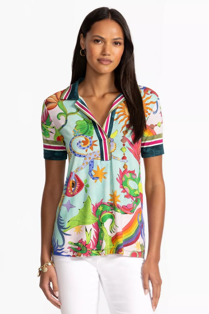 johnny was THE JANIE FAVORITE SHORT SLEEVE SWING POLO Kayla