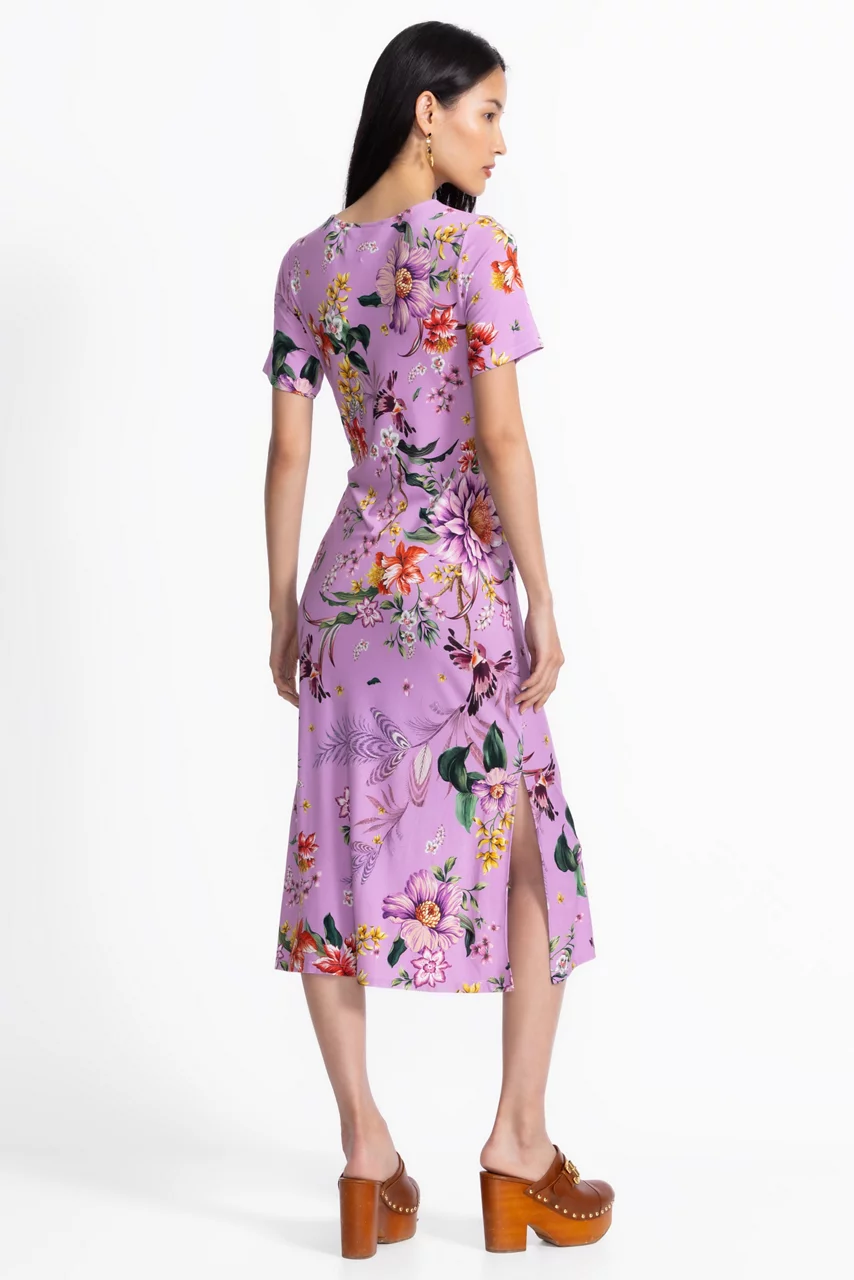 Johnny Was THE JANIE FAVORITE SIDE TIE KNIT DRESS Willa Lavender