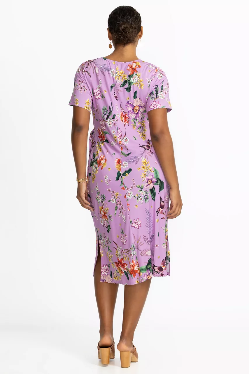 Johnny Was THE JANIE FAVORITE SIDE TIE KNIT DRESS Willa Lavender