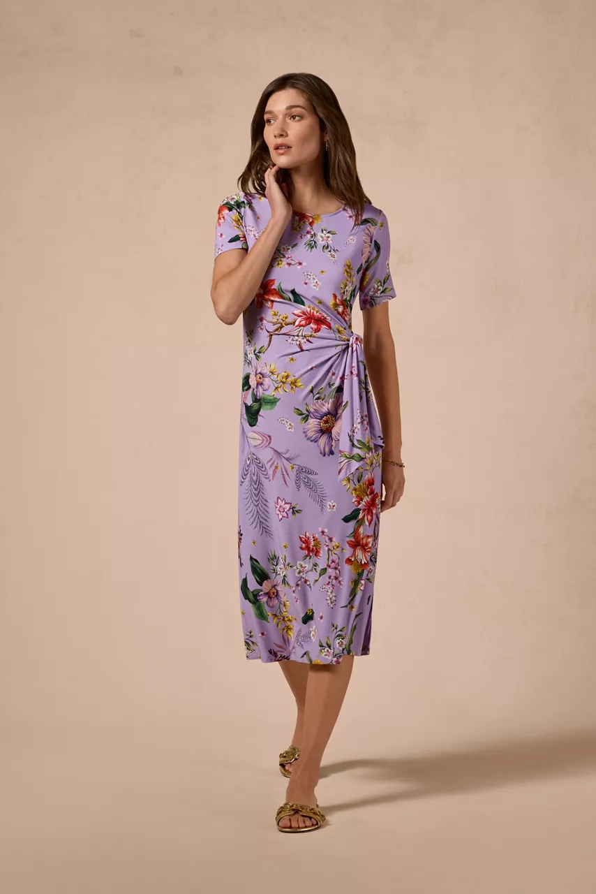 johnny was THE JANIE FAVORITE SIDE TIE KNIT DRESS Willa Lavender