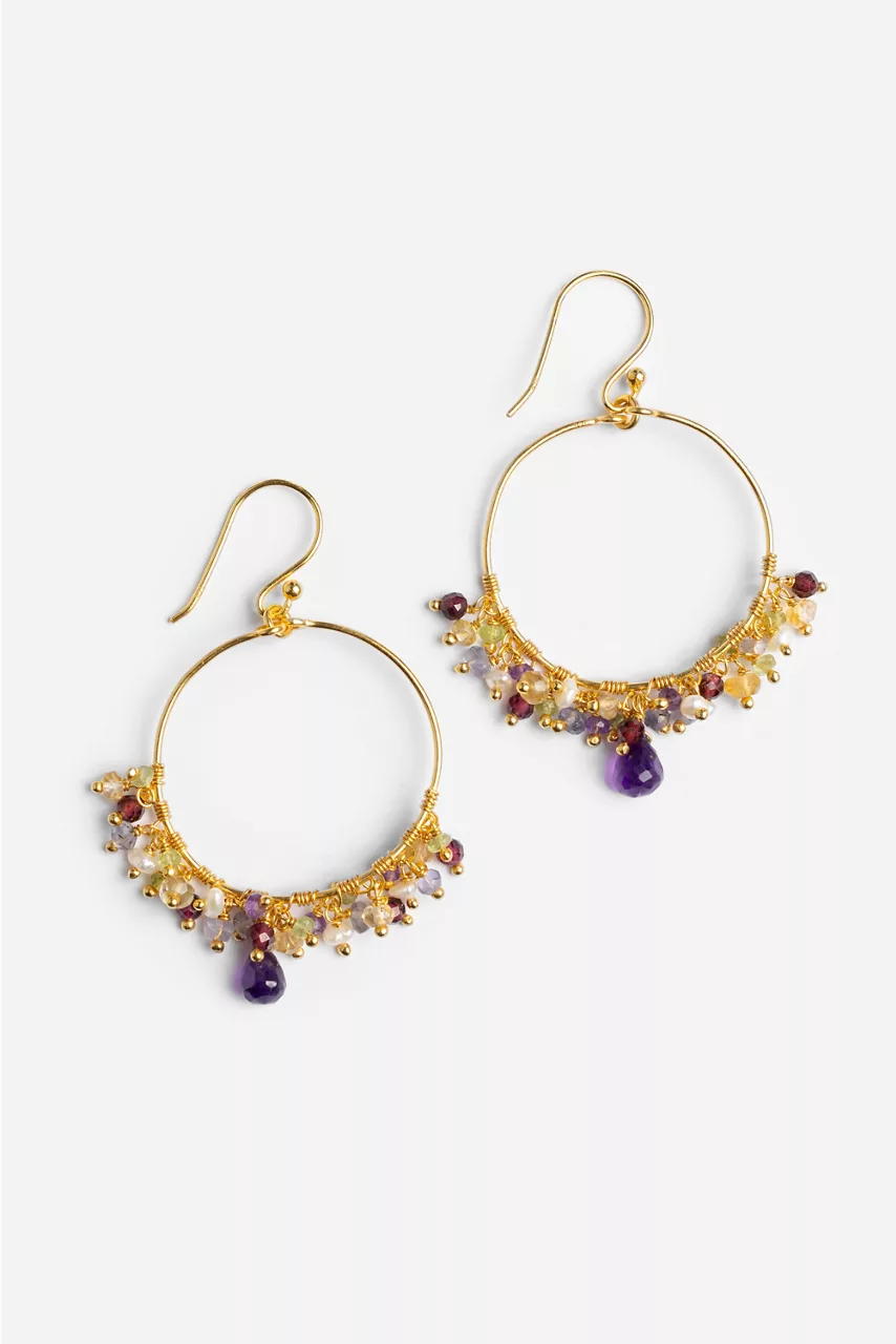 johnny was VIBRANT CHANDELIER AMETHYST EARRINGS Amethyst