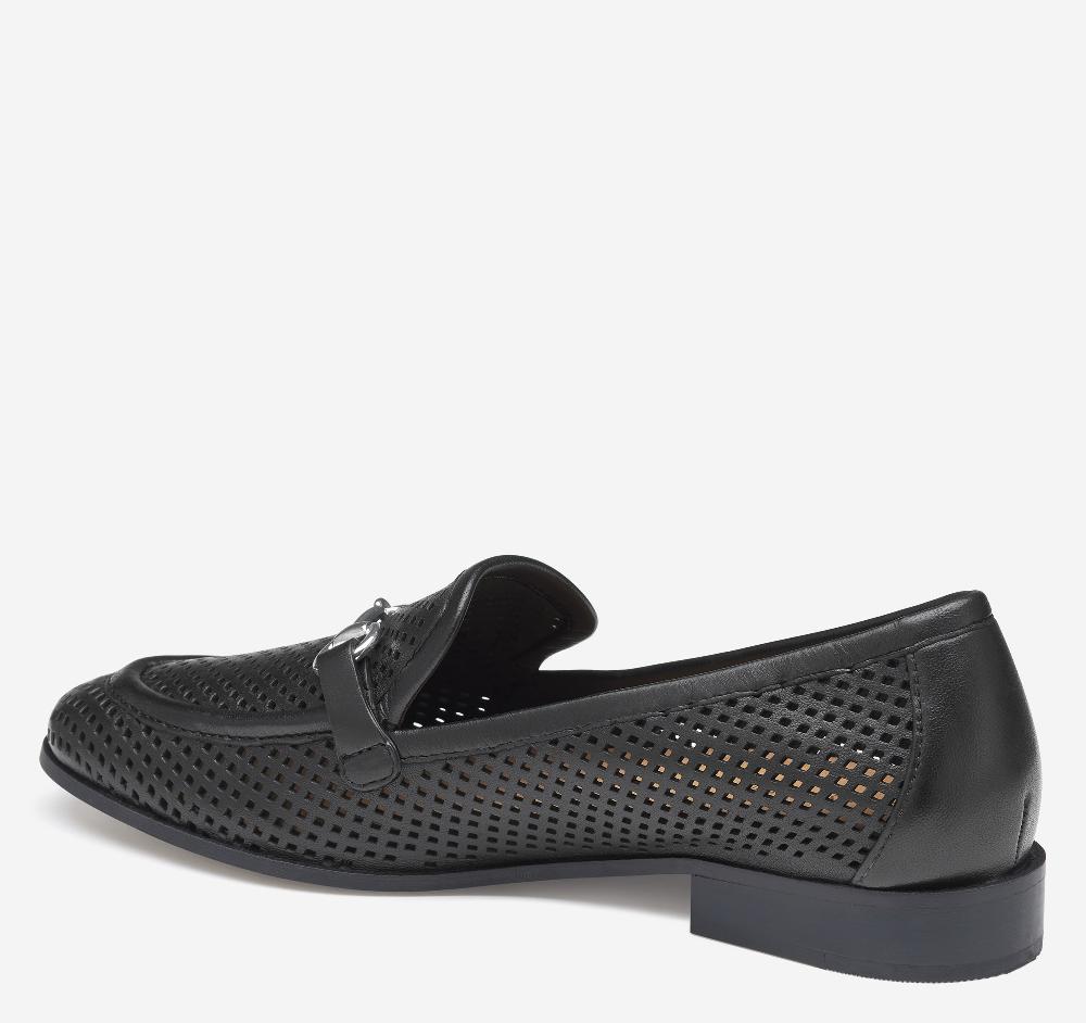 Johnston & Murphy Ali Perfed Bit Loafer Black Glove Leather
