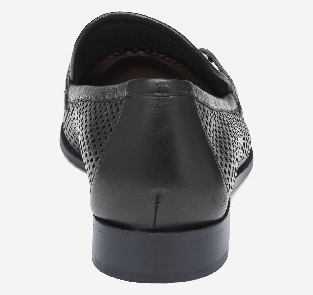 Johnston & Murphy Ali Perfed Bit Loafer Black Glove Leather