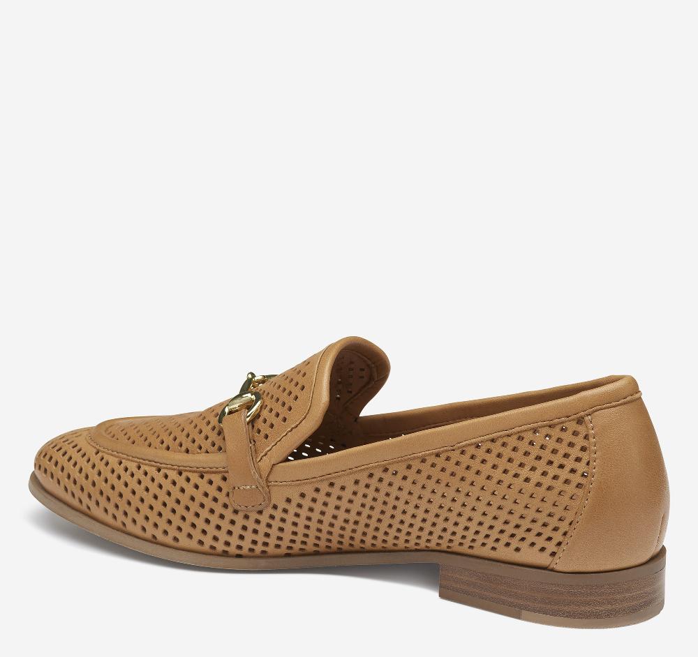 Johnston & Murphy Ali Perfed Bit Loafer Tan Glove Leather