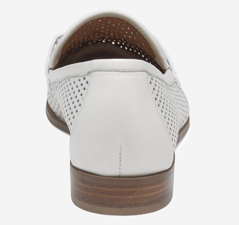 Johnston & Murphy Ali Perfed Bit Loafer White Glove Leather