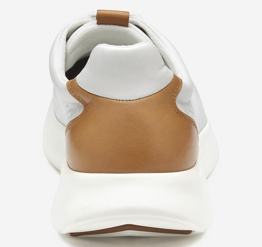 Johnston & Murphy Amherst 2.0 Embossed U-Throat White Full Grain