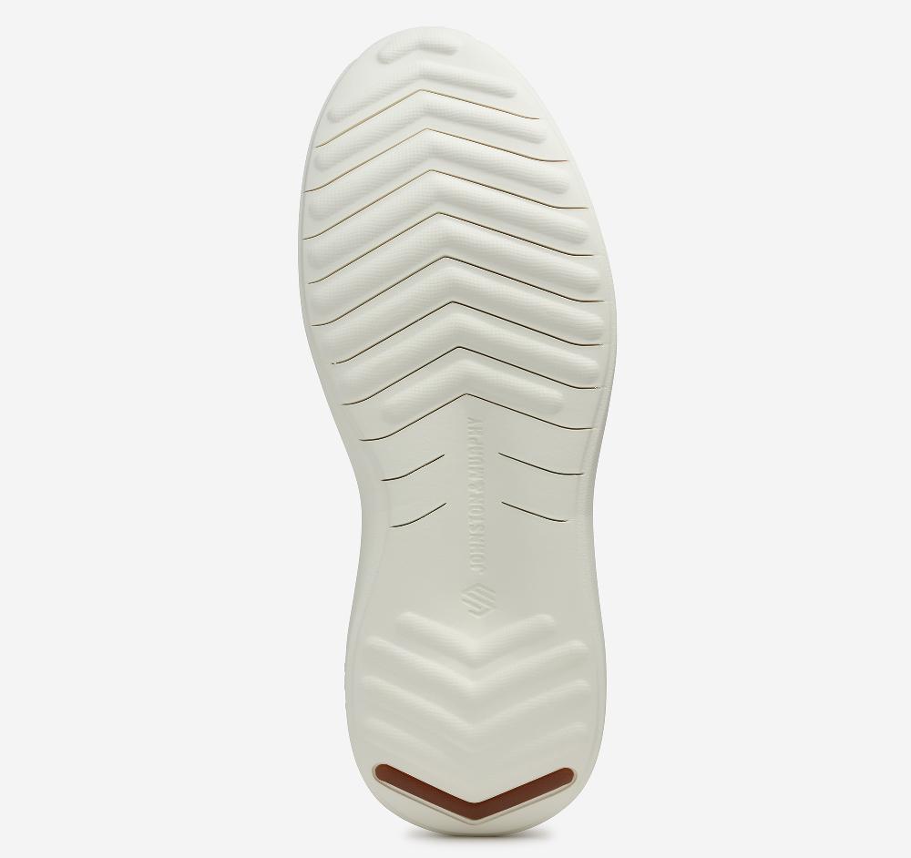 Johnston & Murphy Amherst 2.0 Embossed U-Throat White Full Grain