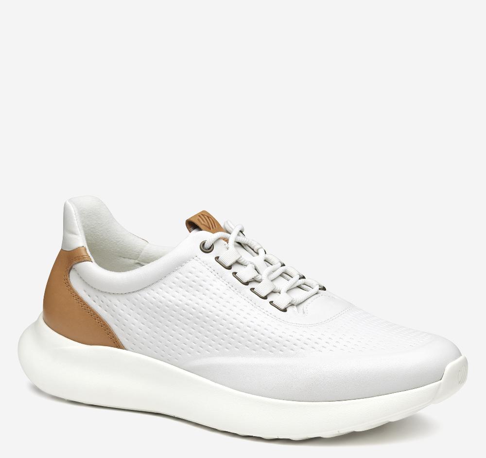 johnston & murphy Amherst 2.0 Embossed U-Throat White Full Grain