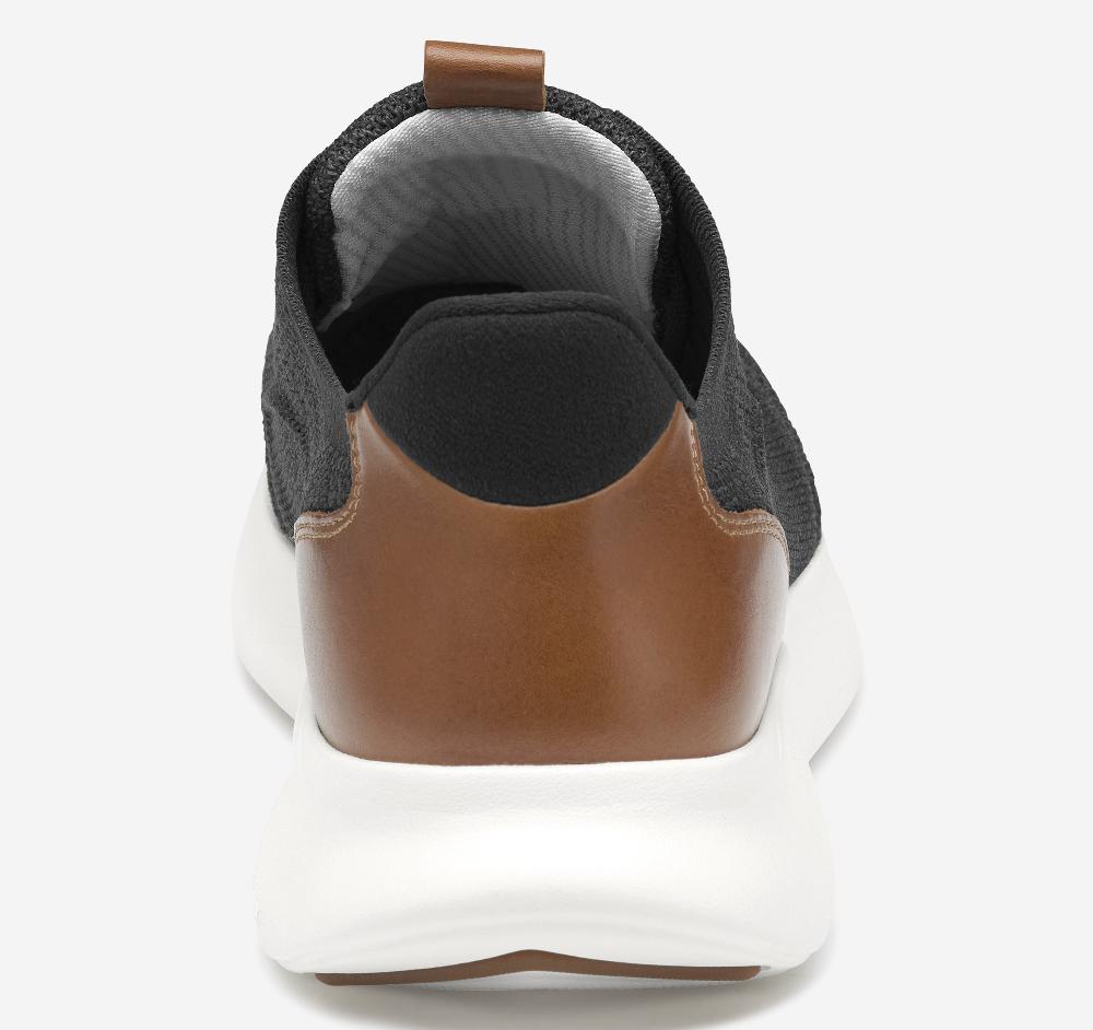 Johnston & Murphy Amherst 2.0 Knit Plain Toe Black Heathered Knit