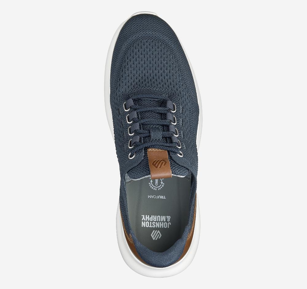 Johnston & Murphy Amherst 2.0 Knit Plain Toe Navy Knit