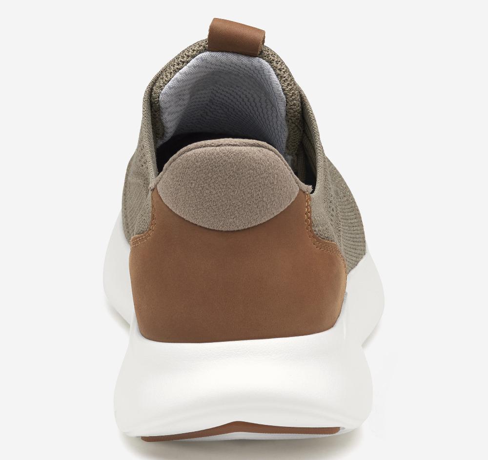 Johnston & Murphy Amherst 2.0 Knit Plain Toe Taupe Heathered Knit