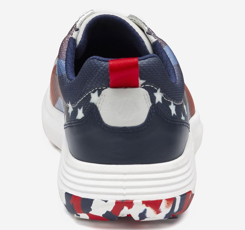 Johnston & Murphy Amherst GL1 Sport Hybrid Red/White/Blue Coated Knit