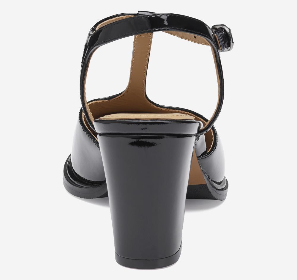 Johnston & Murphy Amy T-Strap Pump Black Patent Leather