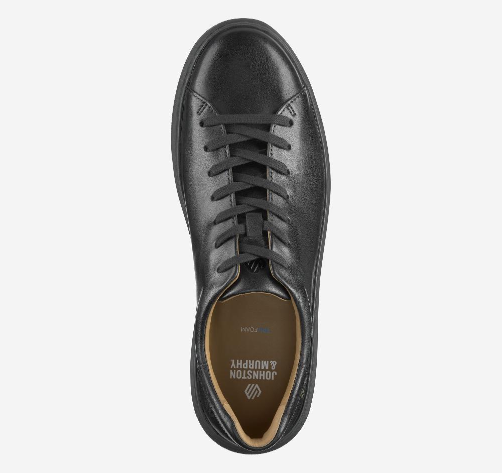 Johnston & Murphy Anders Lace-To-Toe Black Full Grain Leather/Black Sole